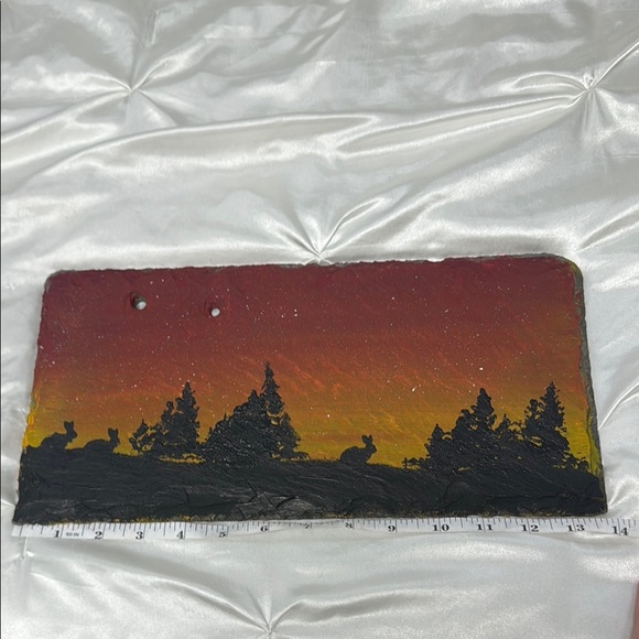 Sunset Painting on Stone Slab - Picture 2 of 4